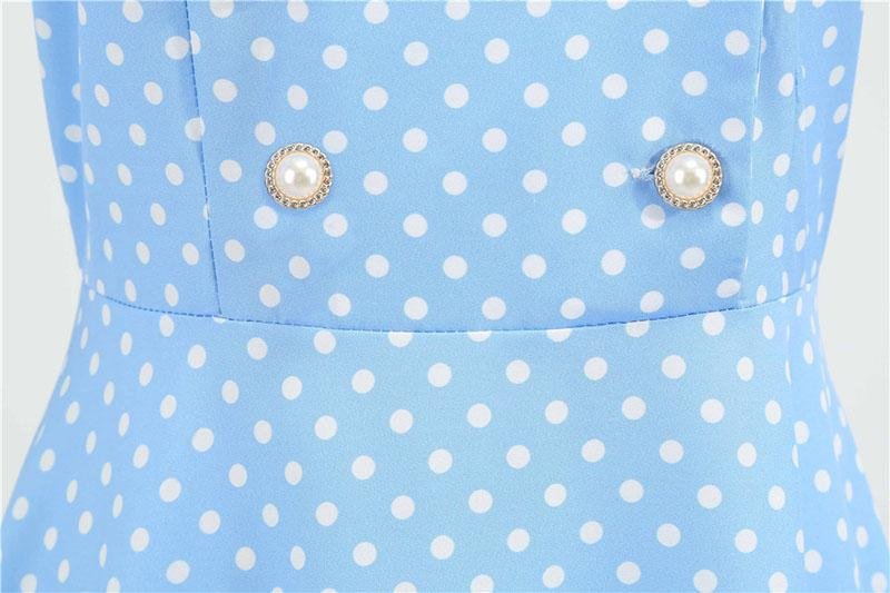 Robe Vintage<br> Année 40 Bleu Ciel - Louise Vintage