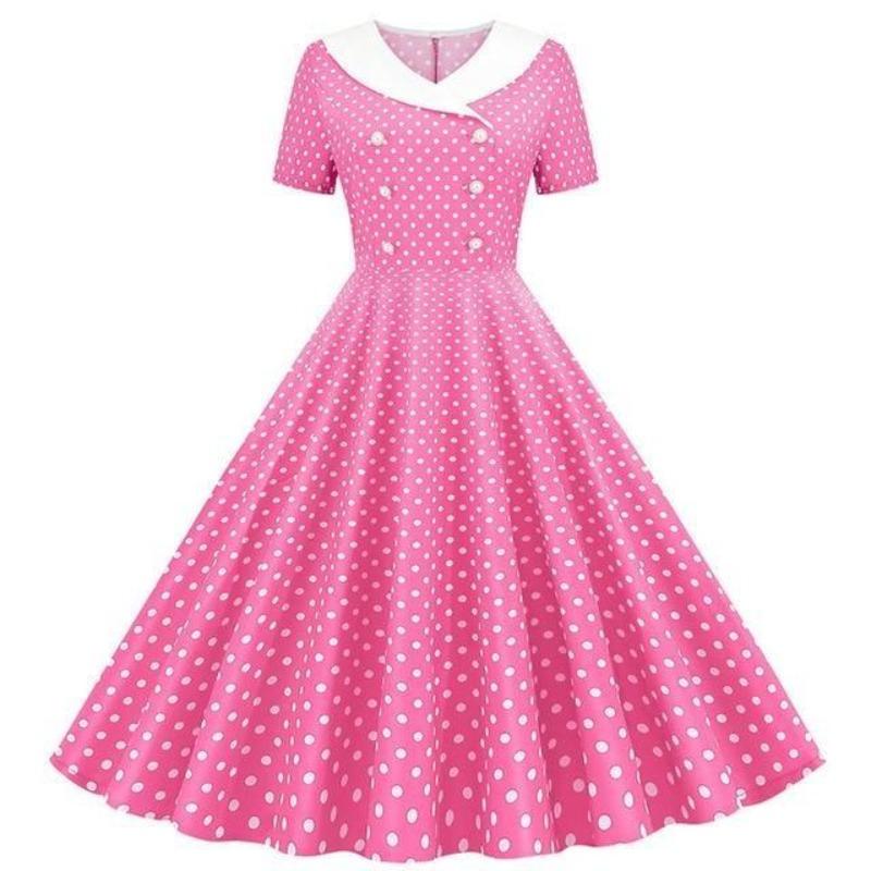 Robe Vintage<br> Année 40 Rose - Louise Vintage