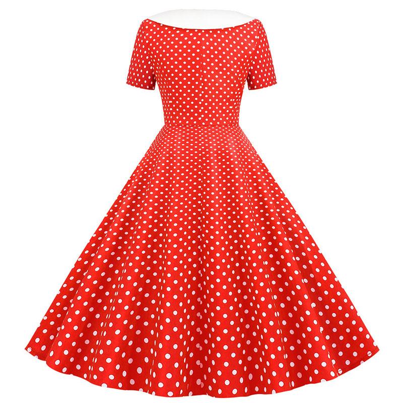 Robe Vintage<br> Année 40 Rouge - Louise Vintage