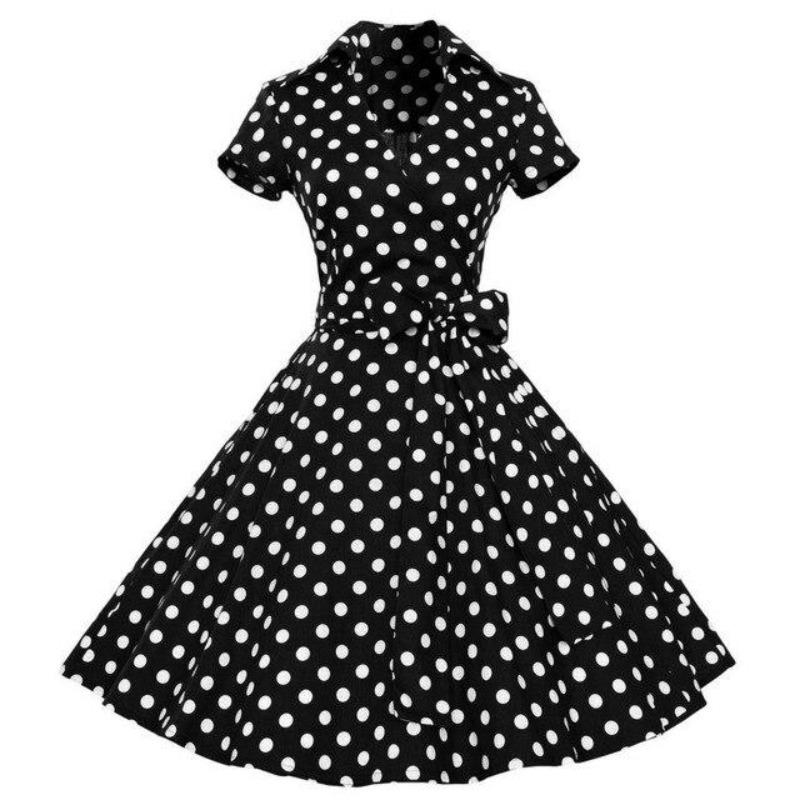 Robe Vintage<br> Année 50 Noir - Louise Vintage