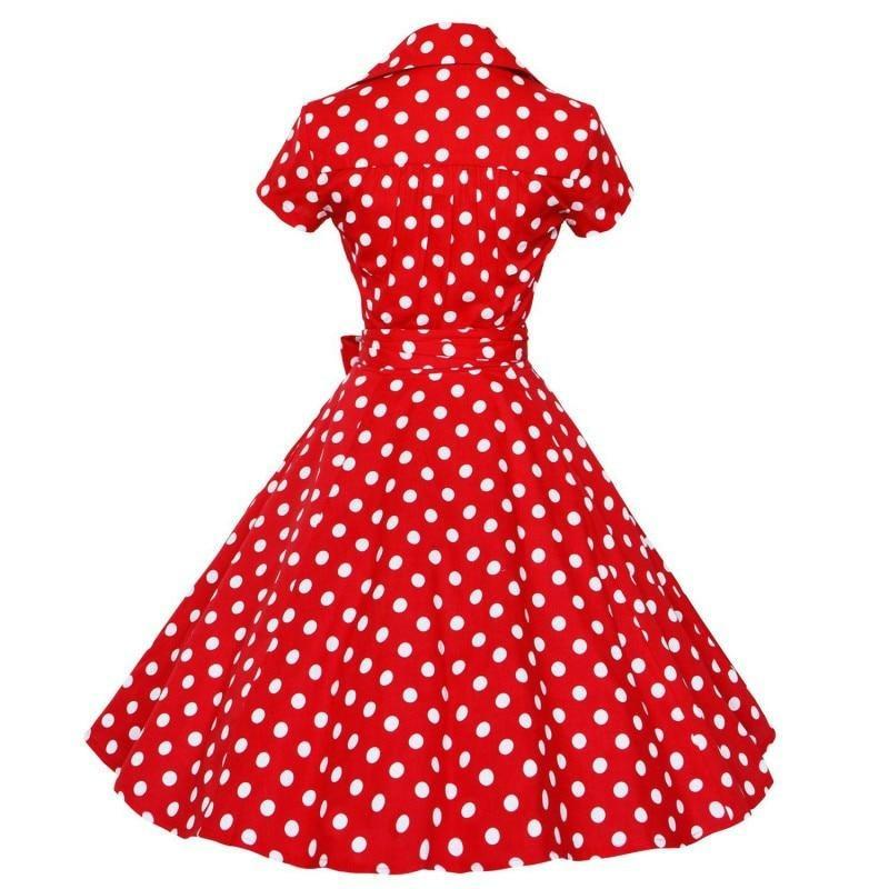 Robe Vintage<br> Année 50 Rouge - Louise Vintage