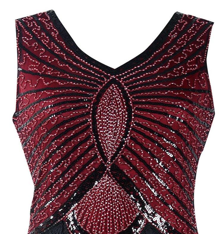 Robe Vintage<br> Années 20 Art Déco Bordeaux - Louise Vintage