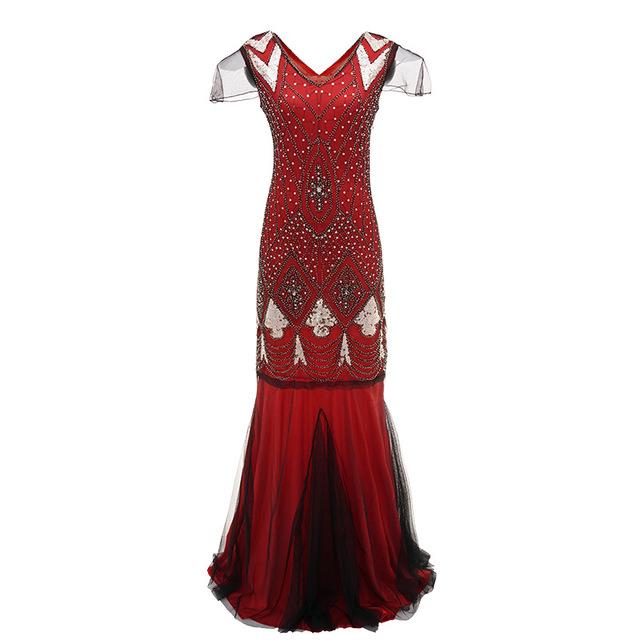 Robe Vintage<br> Années 20 Charleston Rouge - Louise Vintage