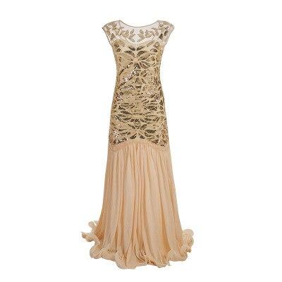Robe Vintage<br> Années 20 Flapper Beige - Louise Vintage