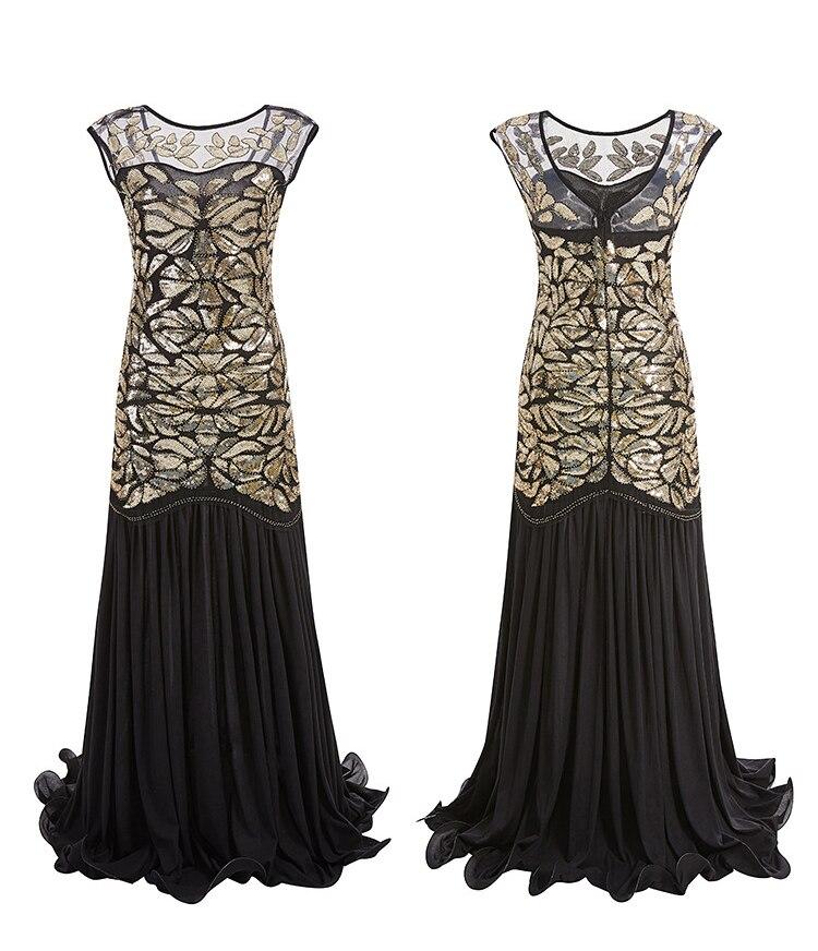 Robe Vintage<br> Années 20 Flapper Doré - Louise Vintage