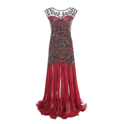 Robe Vintage<br> Années 20 Flapper Rouge - Louise Vintage