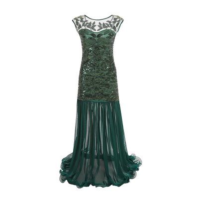 Robe Vintage<br> Années 20 Flapper Vert - Louise Vintage