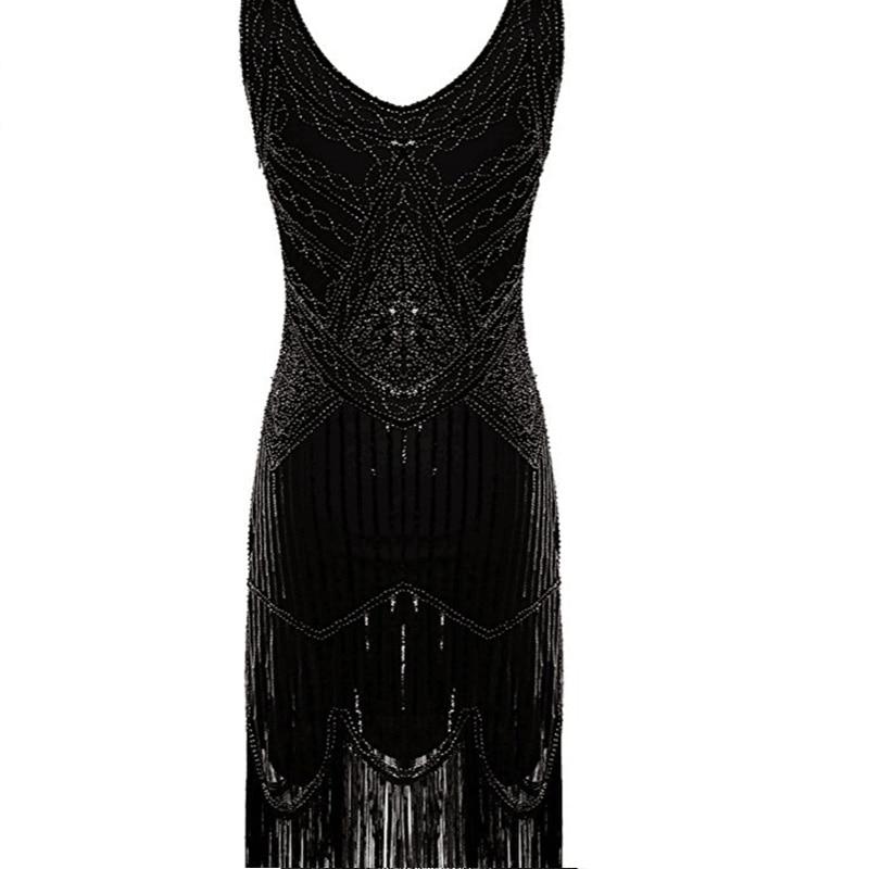 Robe Vintage<br> Années 20 Gatsby Noir - Louise Vintage