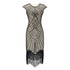 Robe Vintage<br> Années 20 Grande Taille Art Déco Gris - Louise Vintage
