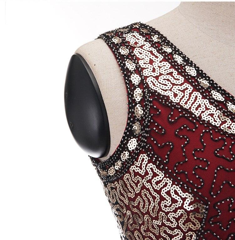 Robe Vintage<br> Années 20 Grande Taille Charleston Rouge - Louise Vintage