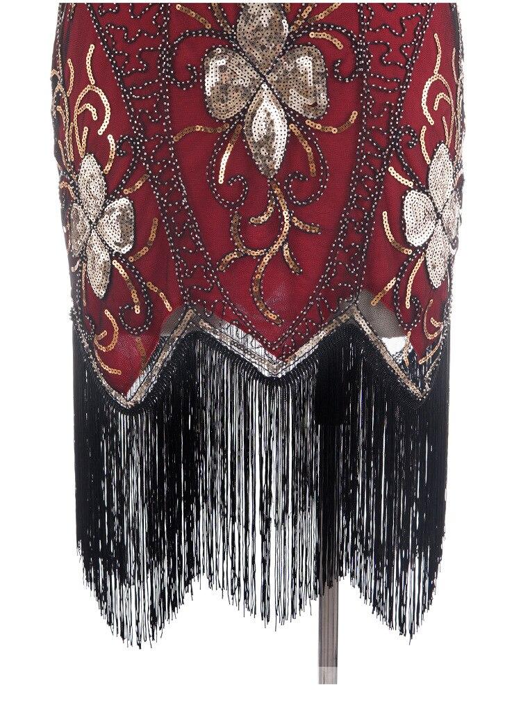 Robe Vintage<br> Années 20 Grande Taille Charleston Rouge - Louise Vintage