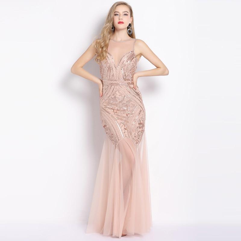 Robe Vintage<br> Années 20 Longue Rose - Louise Vintage