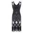 Robe Vintage<br> Années 20 Sequins Noir Argent - Louise Vintage