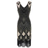 Robe Vintage<br> Années 20 Sequins Noir Or - Louise Vintage