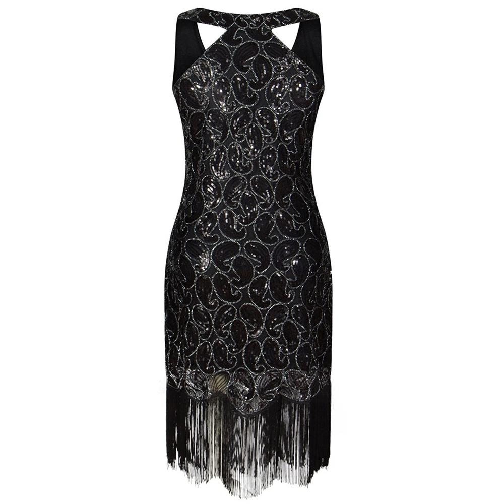 Robe Vintage<br> Années 20 Sexy Noir - Louise Vintage