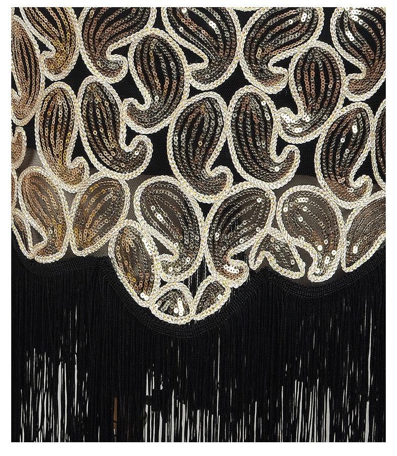 Robe Vintage<br> Années 20 Sexy Noir Or - Louise Vintage