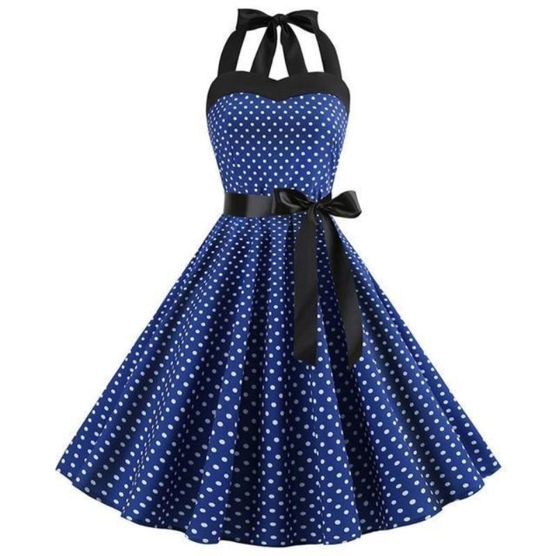 Robe Vintage<br> Bleu - Louise Vintage