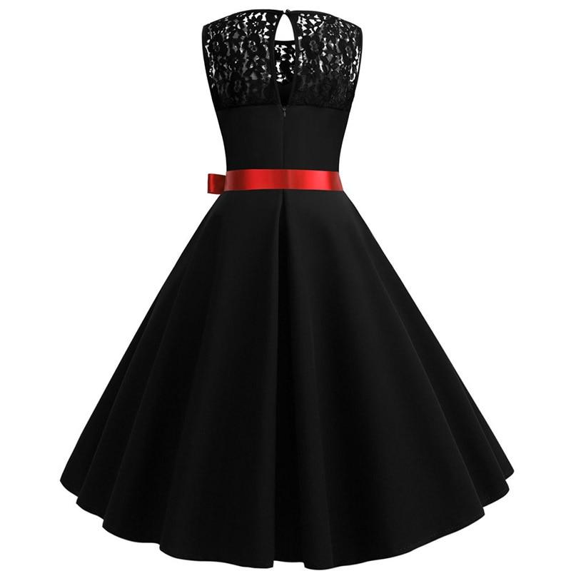Robe Vintage<br> Dentelle Noir - Louise Vintage