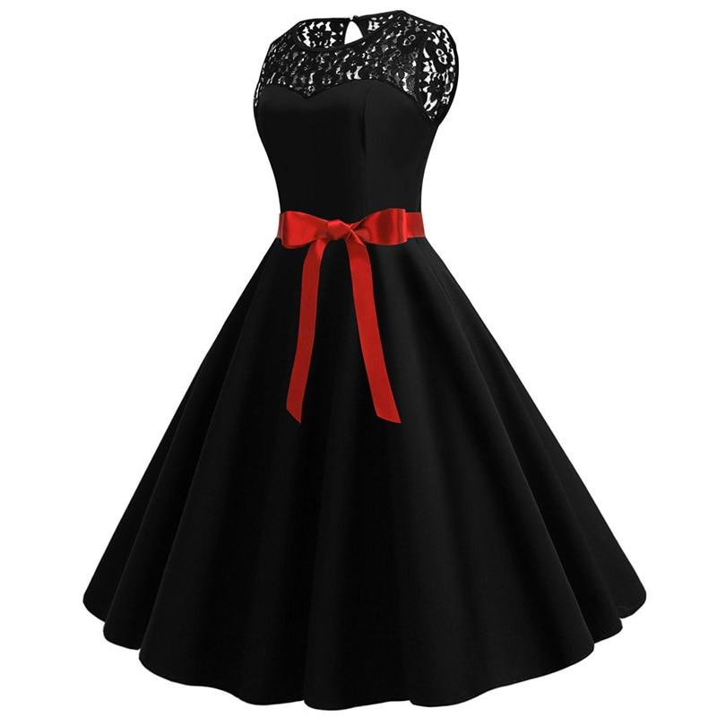 Robe Vintage<br> Dentelle Noir - Louise Vintage