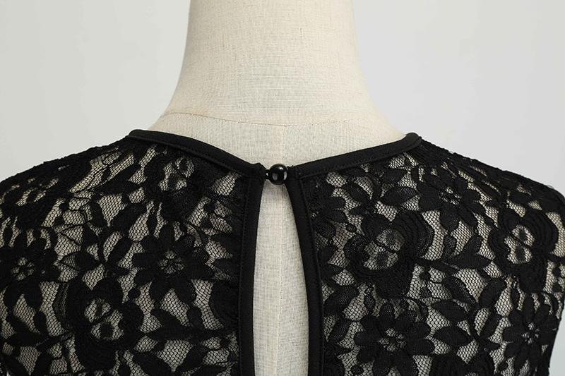 Robe Vintage<br> Dentelle Noir - Louise Vintage