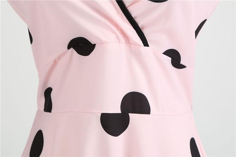 Robe Vintage<br> été Rose Pois - Louise Vintage
