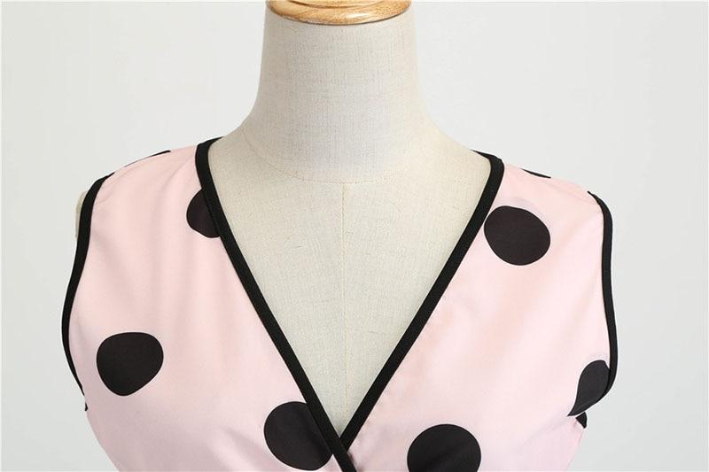 Robe Vintage<br> été Rose Pois - Louise Vintage
