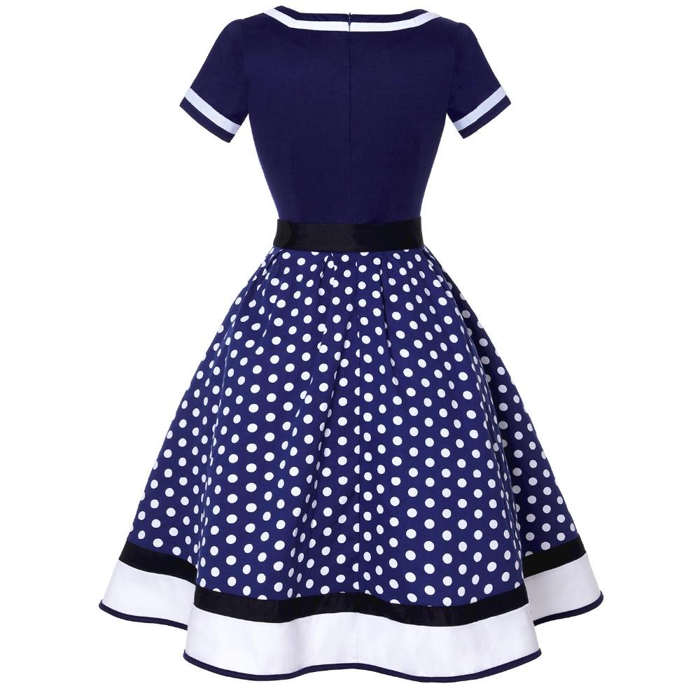 Robe Vintage<br> Grande Taille V Bleu - Louise Vintage