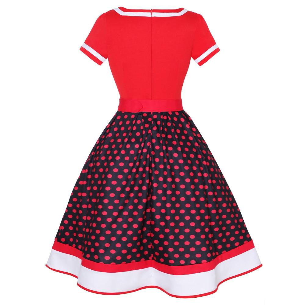 Robe Vintage<br> Grande Taille V Rouge - Louise Vintage