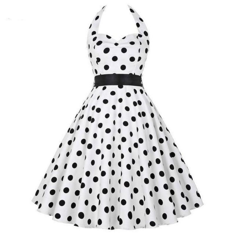 Robe Vintage<br> Noire et Blanche - Louise Vintage