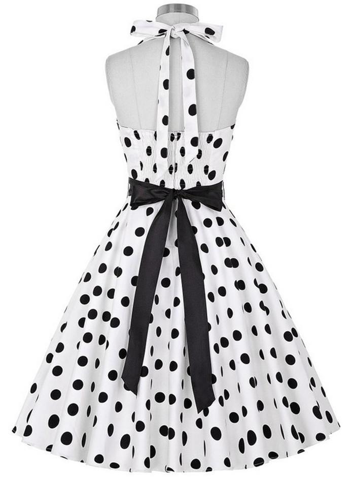 Robe Vintage<br> Noire et Blanche - Louise Vintage