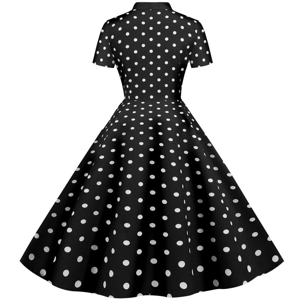 Robe Vintage<br> Rétro Noir - Louise Vintage