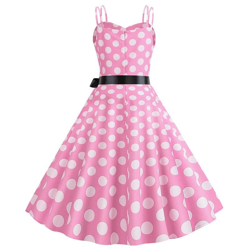 Robe Vintage<br> Rockabilly Rose Pois - Louise Vintage