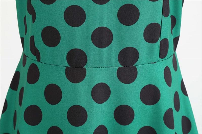 Robe Vintage<br> Rockabilly Vert pois - Louise Vintage