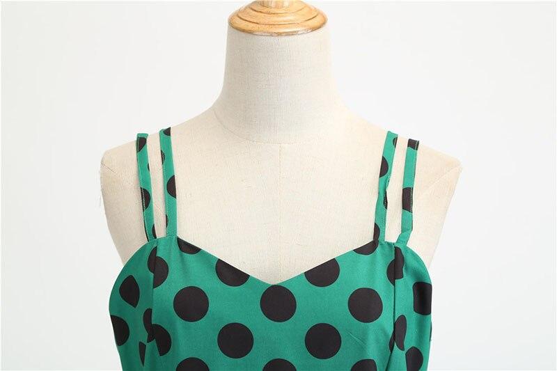 Robe Vintage<br> Rockabilly Vert pois - Louise Vintage