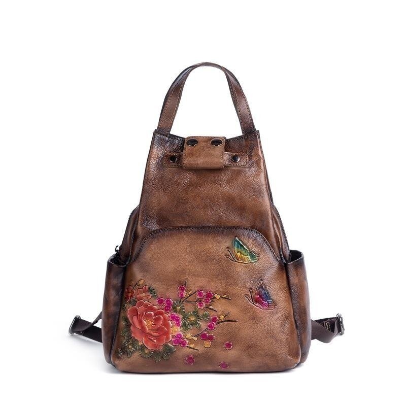 Sac à Dos Femme Style Vintage Café - Louise Vintage