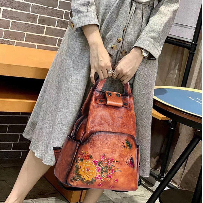 Sac à Dos Femme Style Vintage Marron - Louise Vintage
