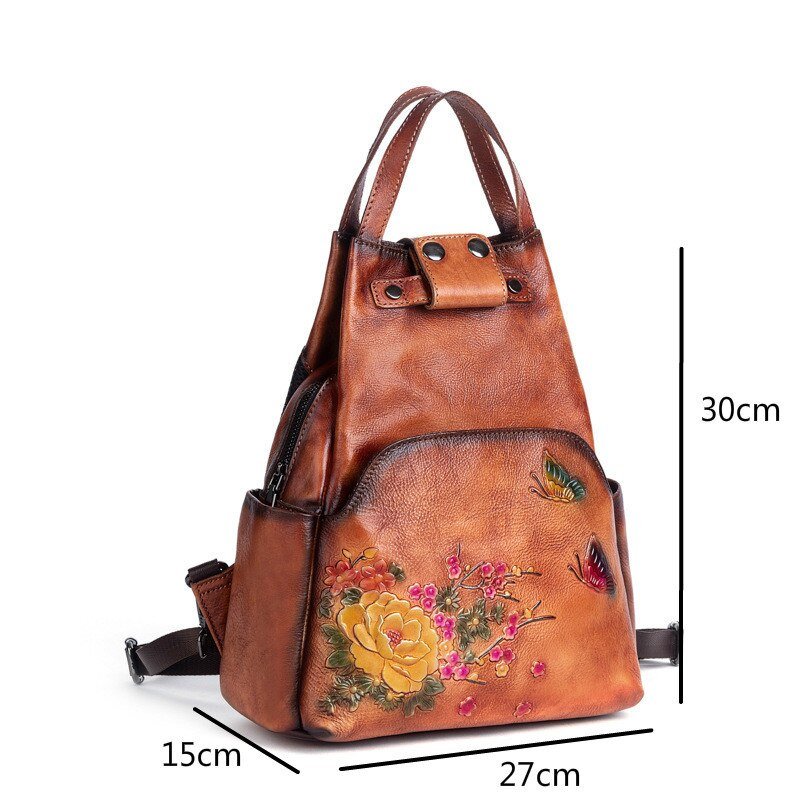 Sac à Dos Femme Style Vintage Marron - Louise Vintage