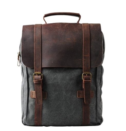 Sac à Dos Homme Vintage Gris - Louise Vintage