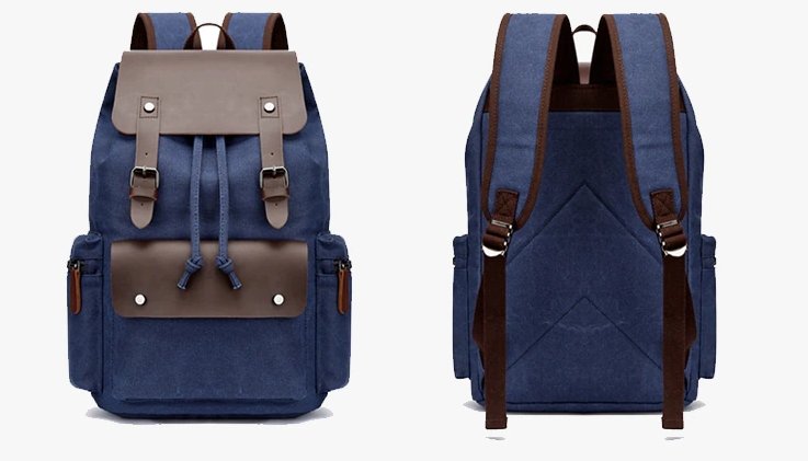 Sac à Dos Style Rétro Bleu - Louise Vintage