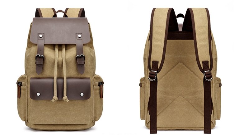 Sac à Dos Style Rétro Kaki - Louise Vintage