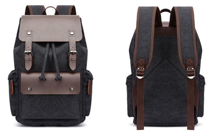 Sac à Dos Style Rétro Noir - Louise Vintage