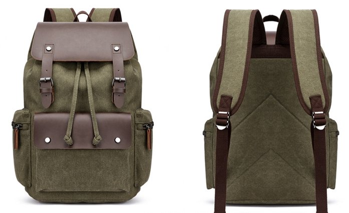 Sac à Dos Style Rétro Vert - Louise Vintage