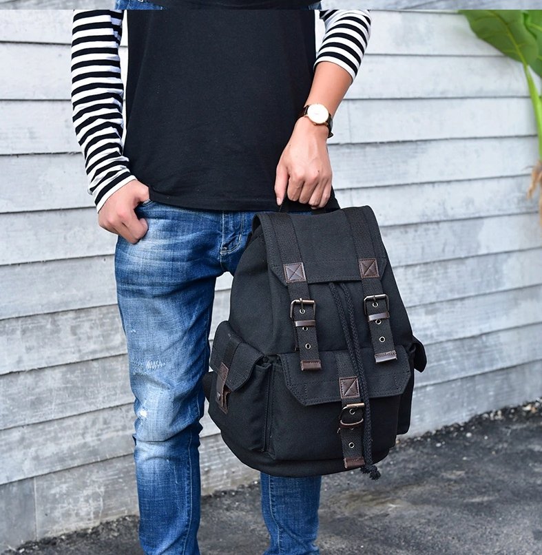 Sac à Dos Style Vintage Noir - Louise Vintage