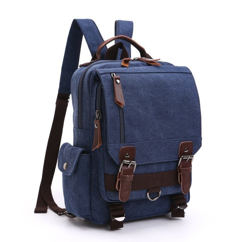 Sac à Dos Vintage Toile Bleu - Louise Vintage