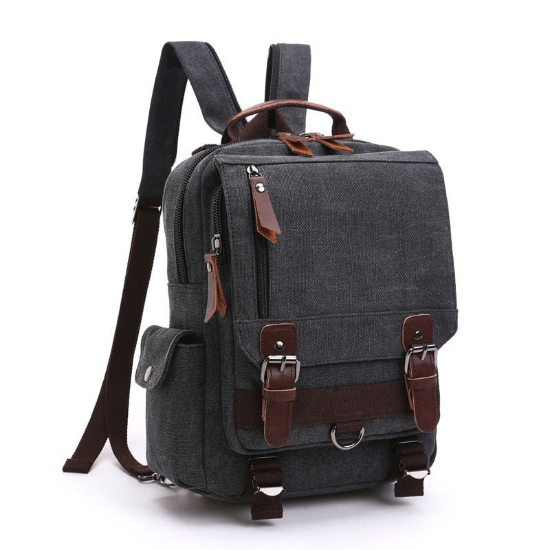 Sac à Dos Vintage Toile Noir - Louise Vintage