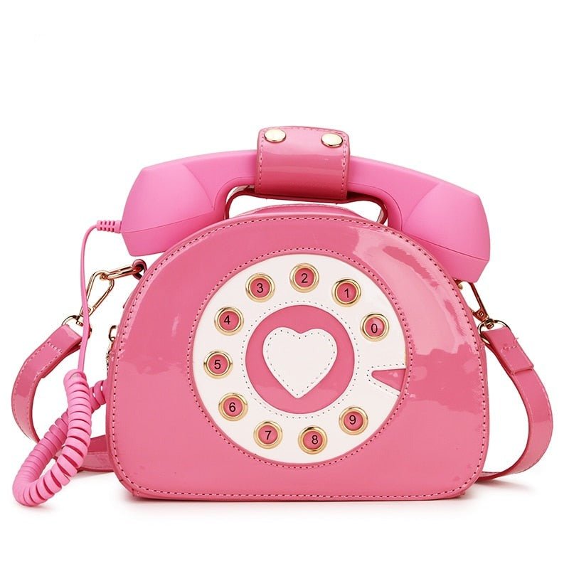 Sac à Main Téléphone Rétro Rose - Louise Vintage