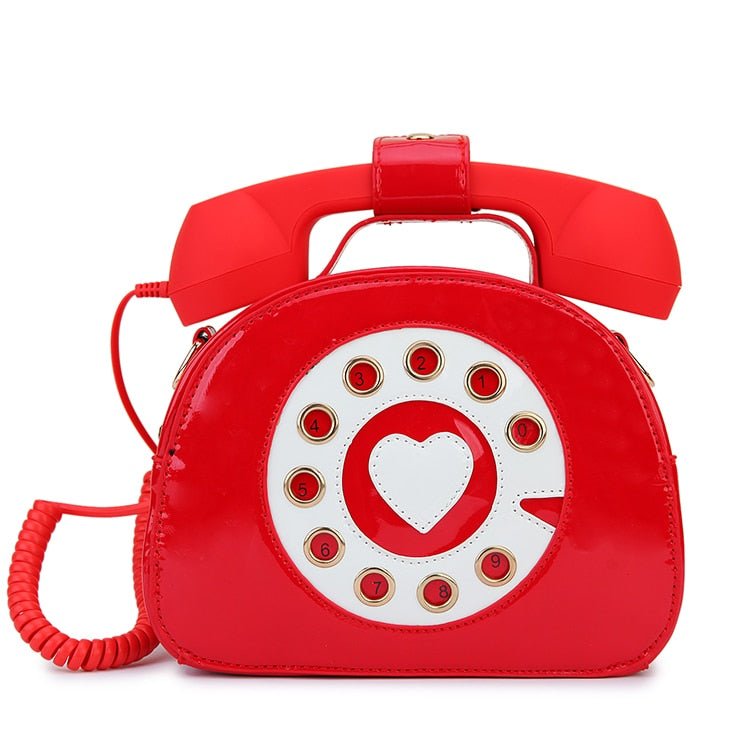 Sac à Main Téléphone Rétro Rouge - Louise Vintage