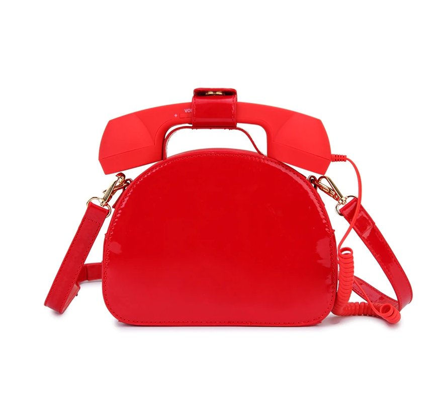 Sac à Main Téléphone Rétro Rouge - Louise Vintage