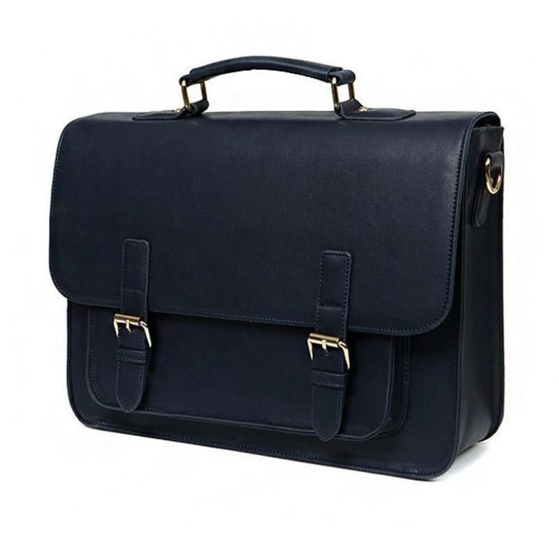 Sac Bandoulière Cartable Vintage Marine - Louise Vintage