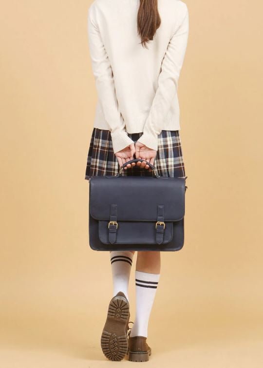 Sac Bandoulière Cartable Vintage Marine - Louise Vintage